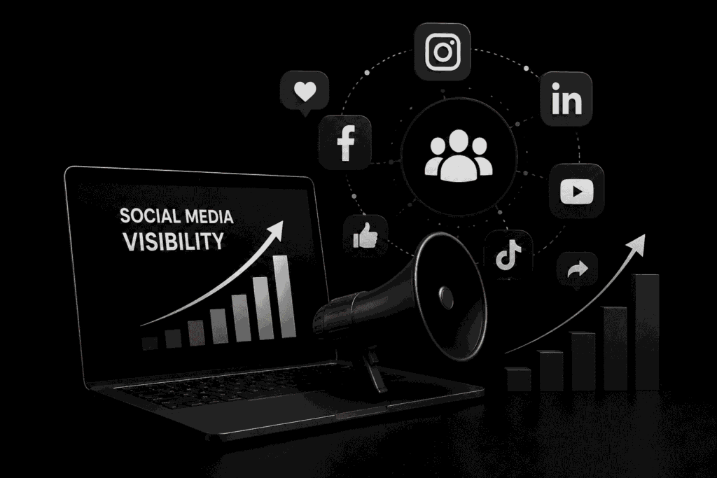Social media visibility and digital marketing growth